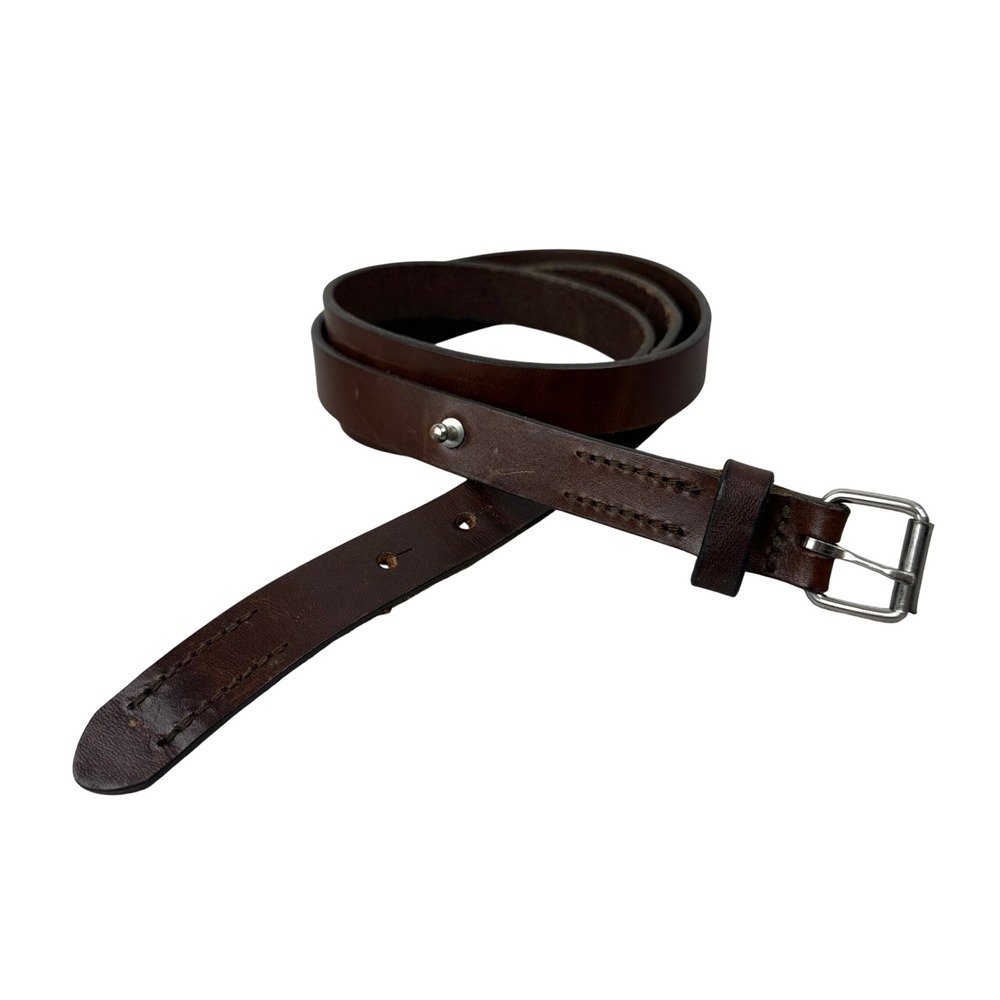 Gap Belt Womens Large Brown Genuine Cow Leather Made in USA Skinny Casual